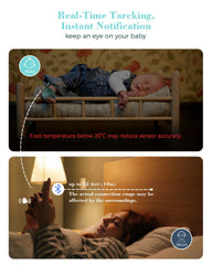 Babytone ViHealth app dashboard displaying sleep and movement data.