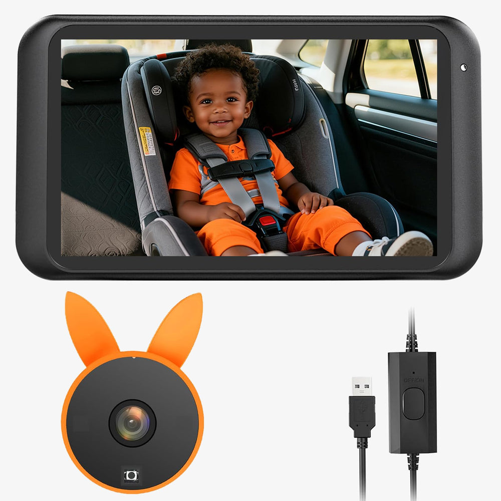 BabyVue BV2 USB plug-and-play setup shown for quick car camera installation