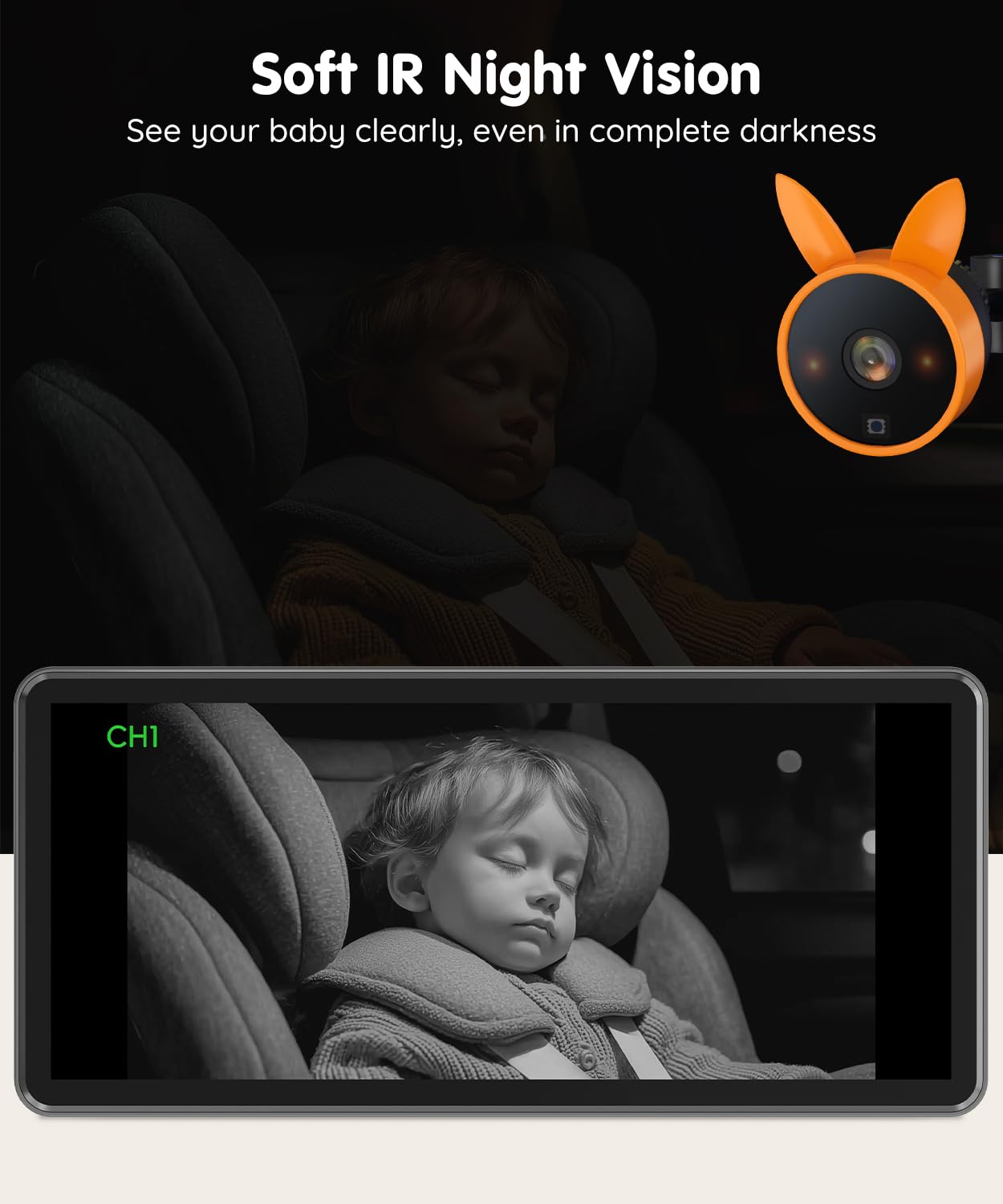 Adjust brightness to match day or night conditions for comfortable viewing.