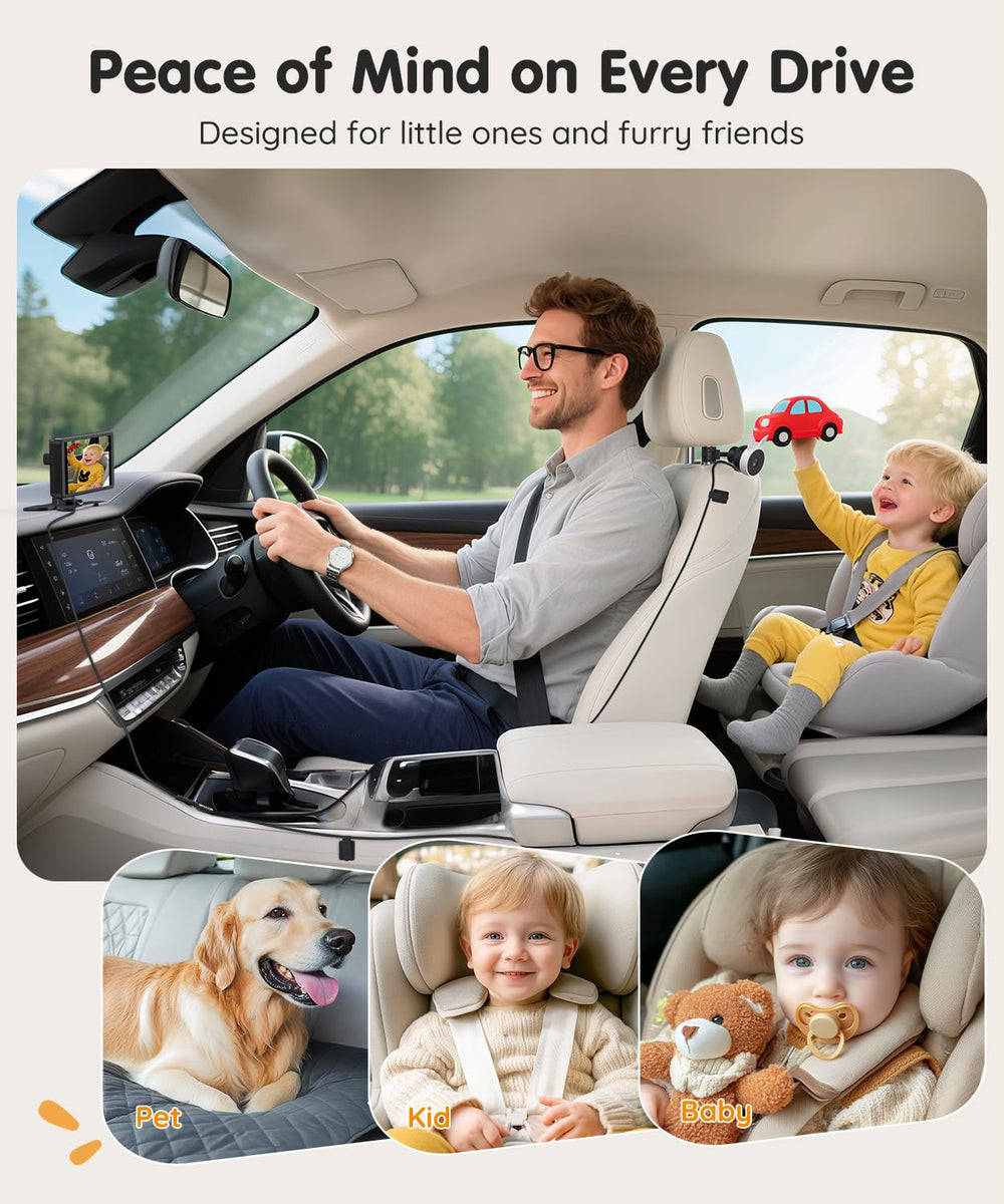 Babyvue BV3PRO 22 ft cable and three row vehicle compatibility for installation