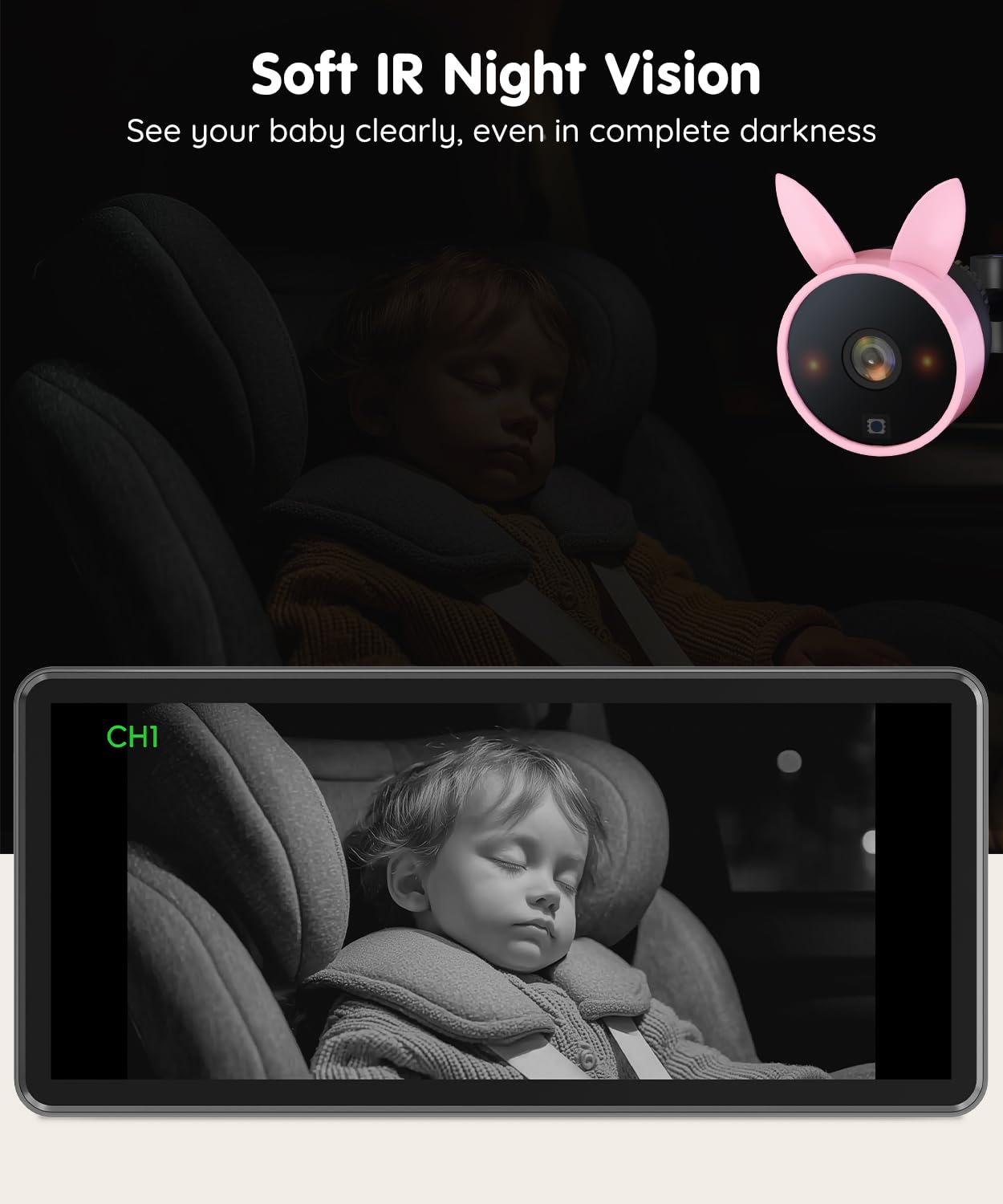 Babyvue BV3PRO four-step installation fits SUVs and larger vehicles.