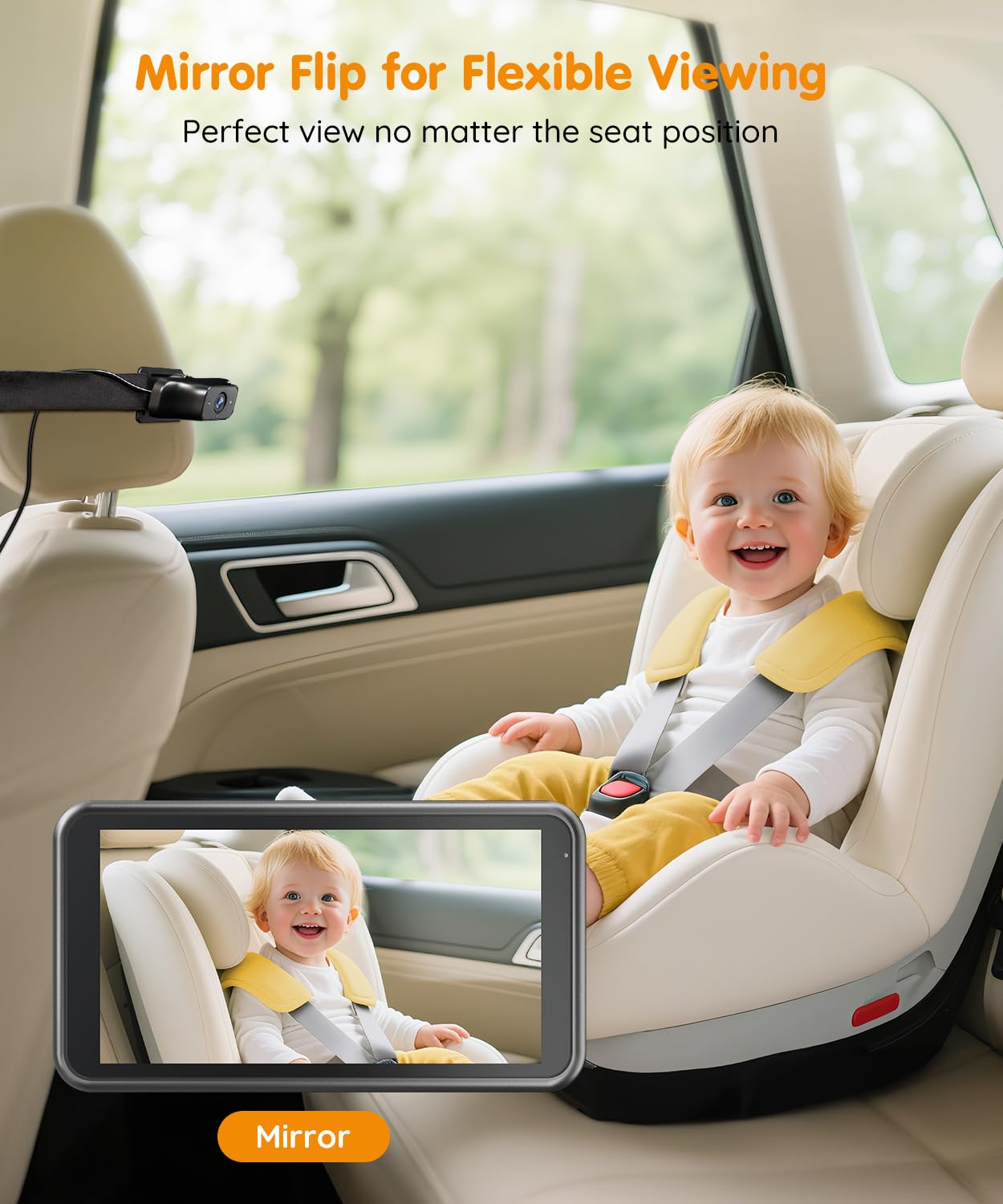 Babyvue BV5 easy installation with headrest straps