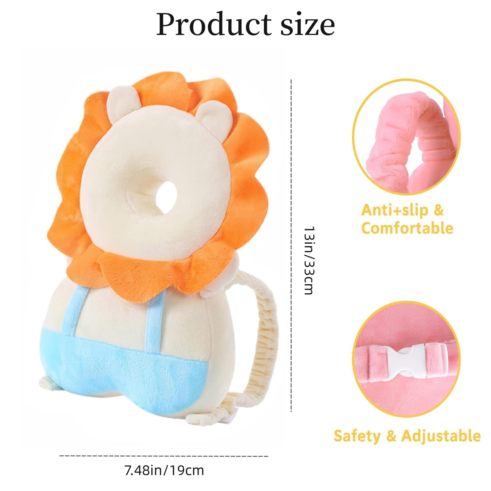Adjustable design keeps the Baby Walker Head Protector Backpack comfortable during learning.