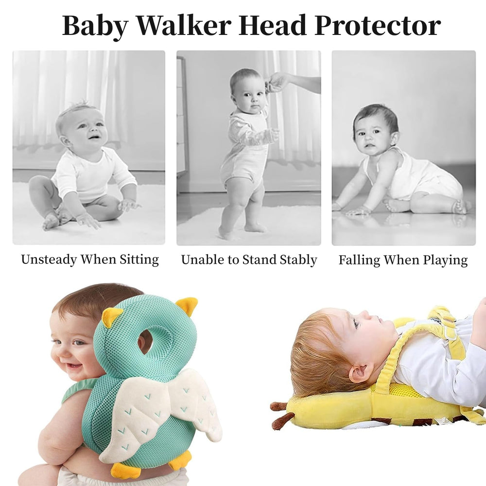 Adjustable shoulder straps on the Baby Walker Head Protector Backpack for a secure fit.