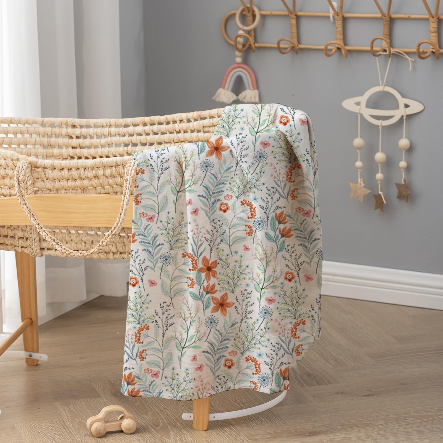 BabyWhale swaddle used as stroller cover shows versatility for on-the-go days