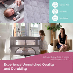 BabyWombWorld bassinet five-in-one design supports sleep and play as baby grows.