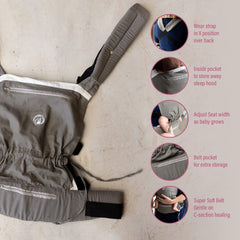 BabyWombWorld ergonomic shoulder straps reduce fatigue during long carries.