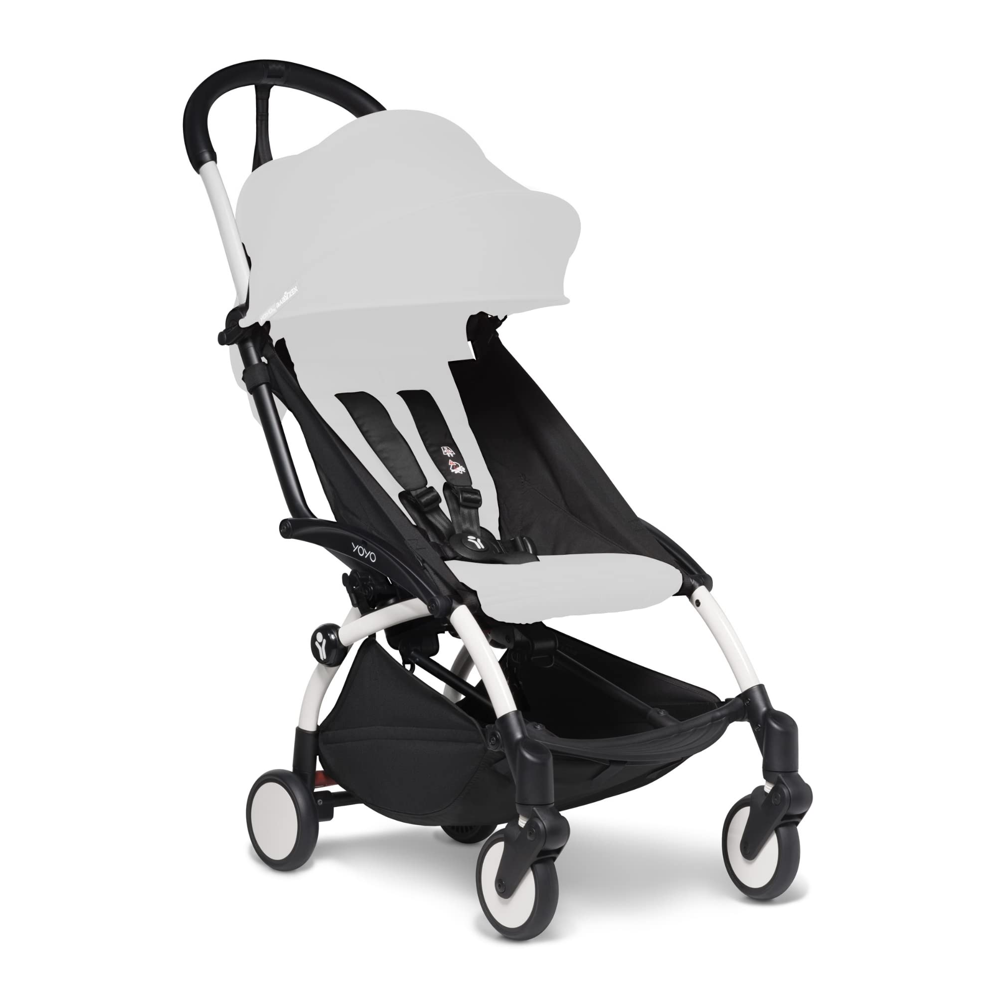 Babyzen YOYO2 frame in white showing compact, city-ready design