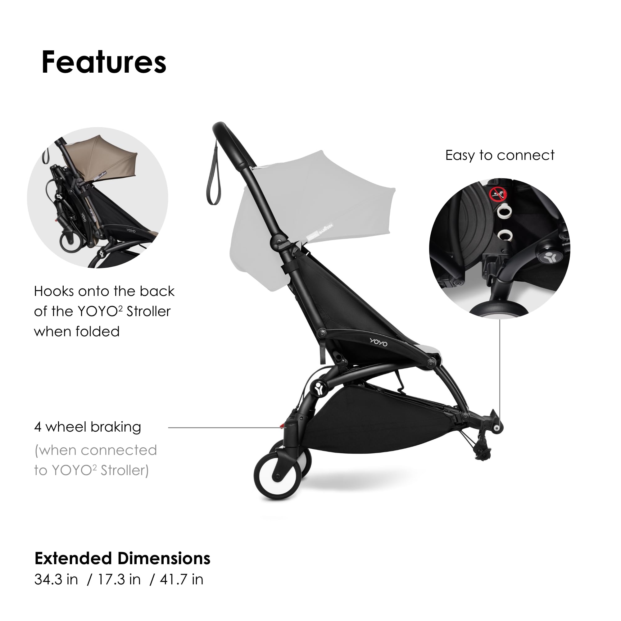 Babyzen YOYO Connect folded neatly for smart storage