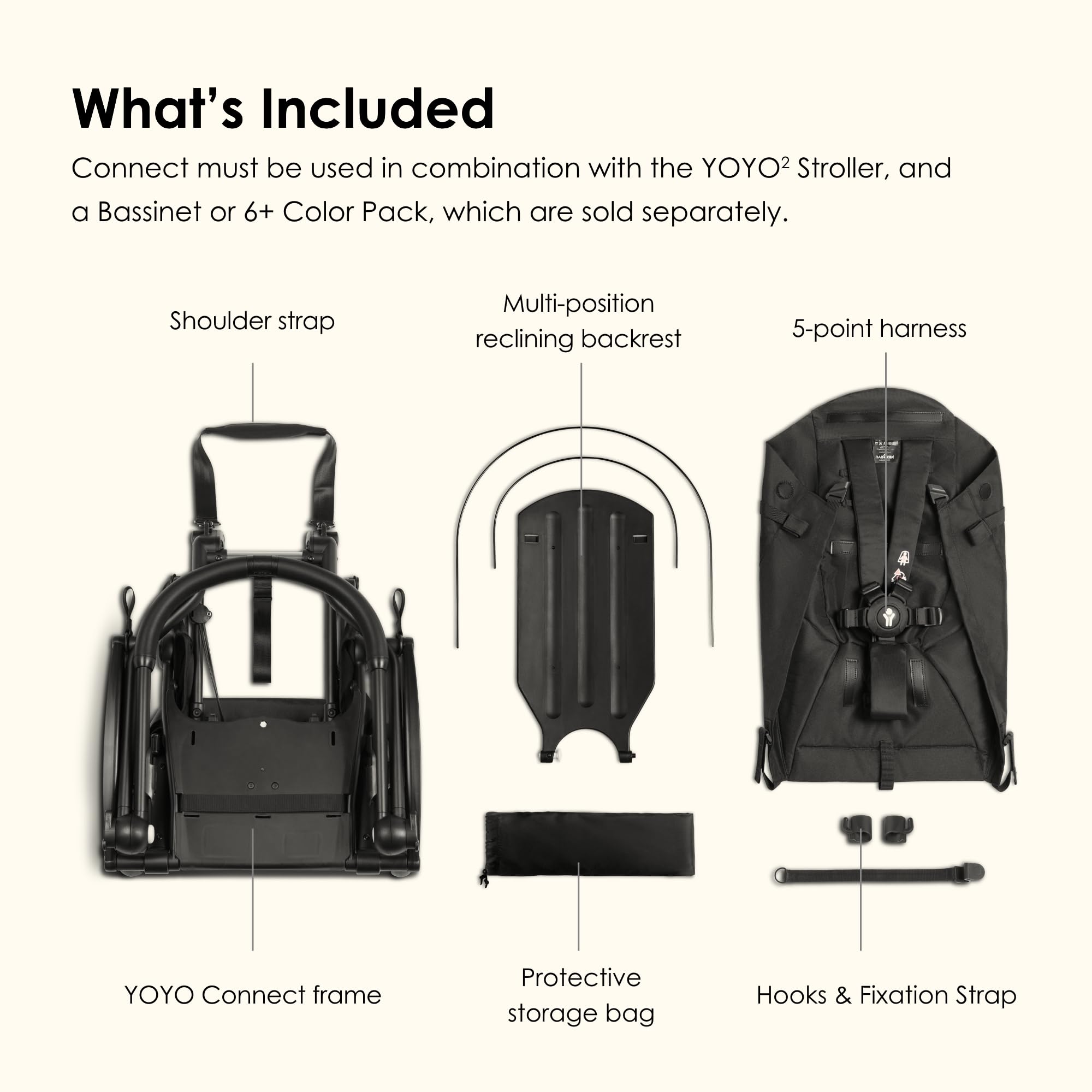 Babyzen YOYO Connect with second seat attached for a second rider