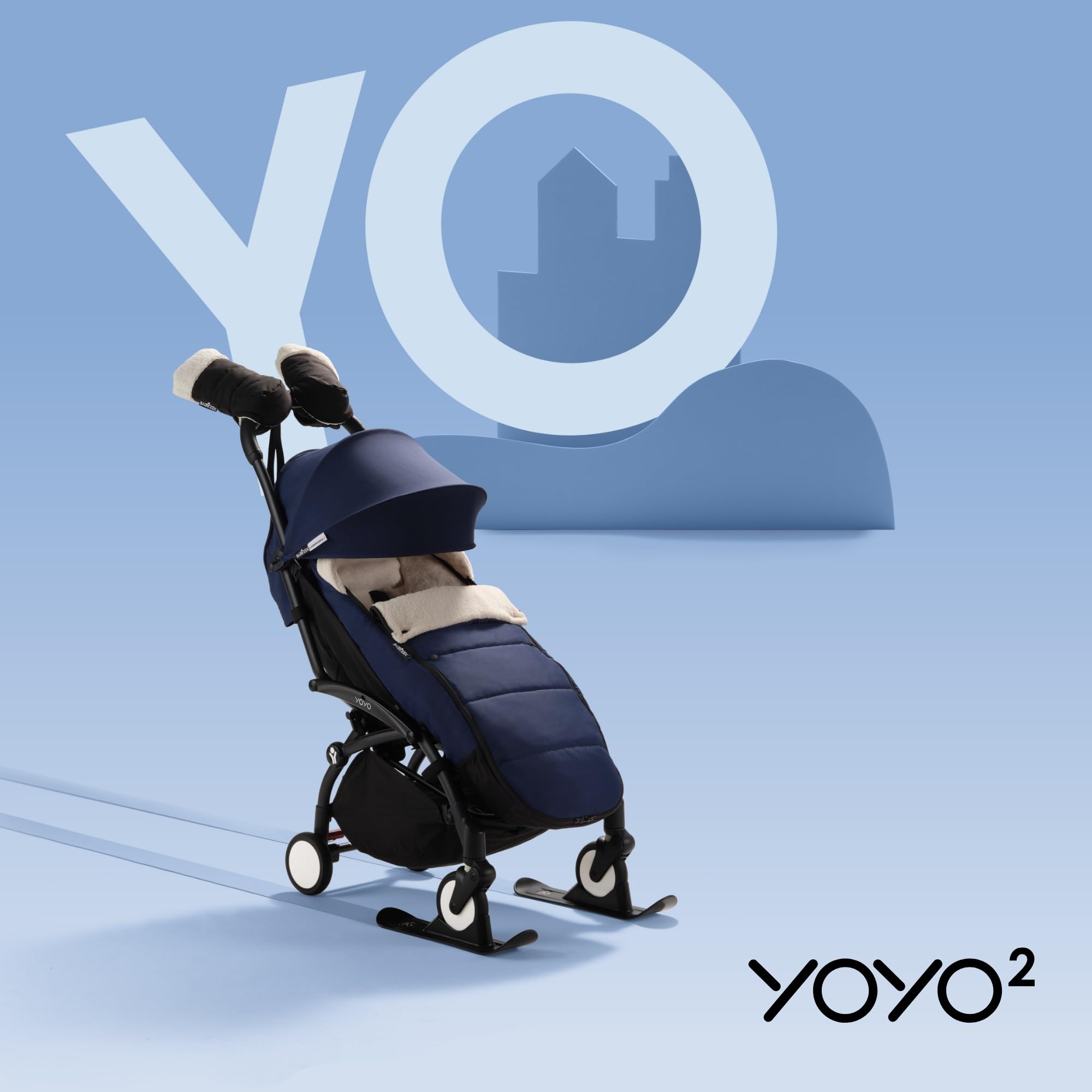 Babyzen YOYO Footmuff Ginger fleece hood with drawstring for versatile on-the-go warmth