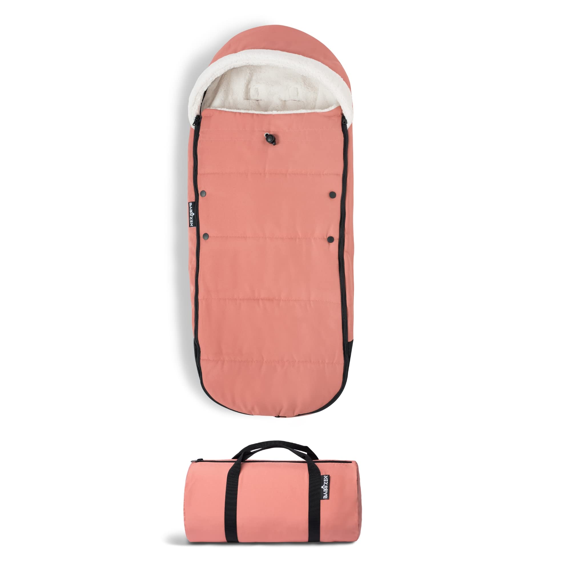 Babyzen YOYO Footmuff Ginger with sherpa lining keeps baby warm on chilly strolls