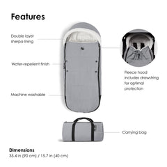 Babyzen YOYO footmuff stone carrying bag ensures tidy storage between adventures.