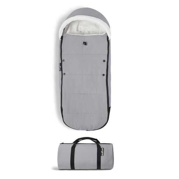 Babyzen YOYO footmuff stone sherpa lining provides cozy warmth for chilly stroller walks.
