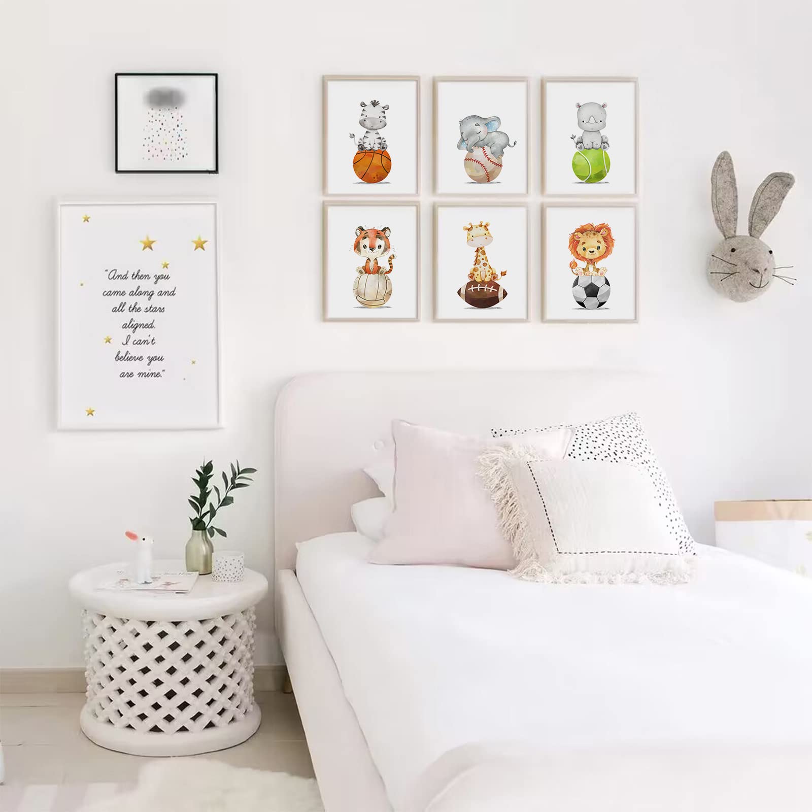 Baccone Baby Boy Wall Art Colorful Animals brings cheerful hues to nurseries.