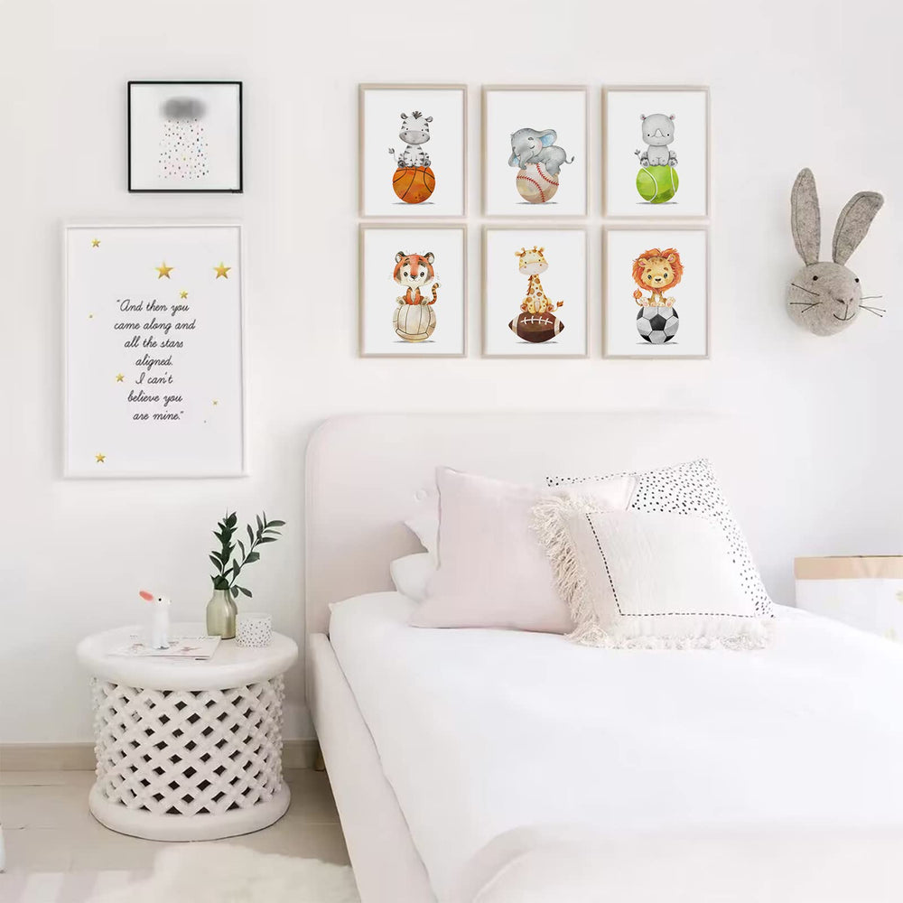 Baccone Baby Boy Wall Art Colorful Animals brings cheerful hues to nurseries.