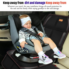 Bacgnyer rear-seat protector padding guards against stains during family trips.