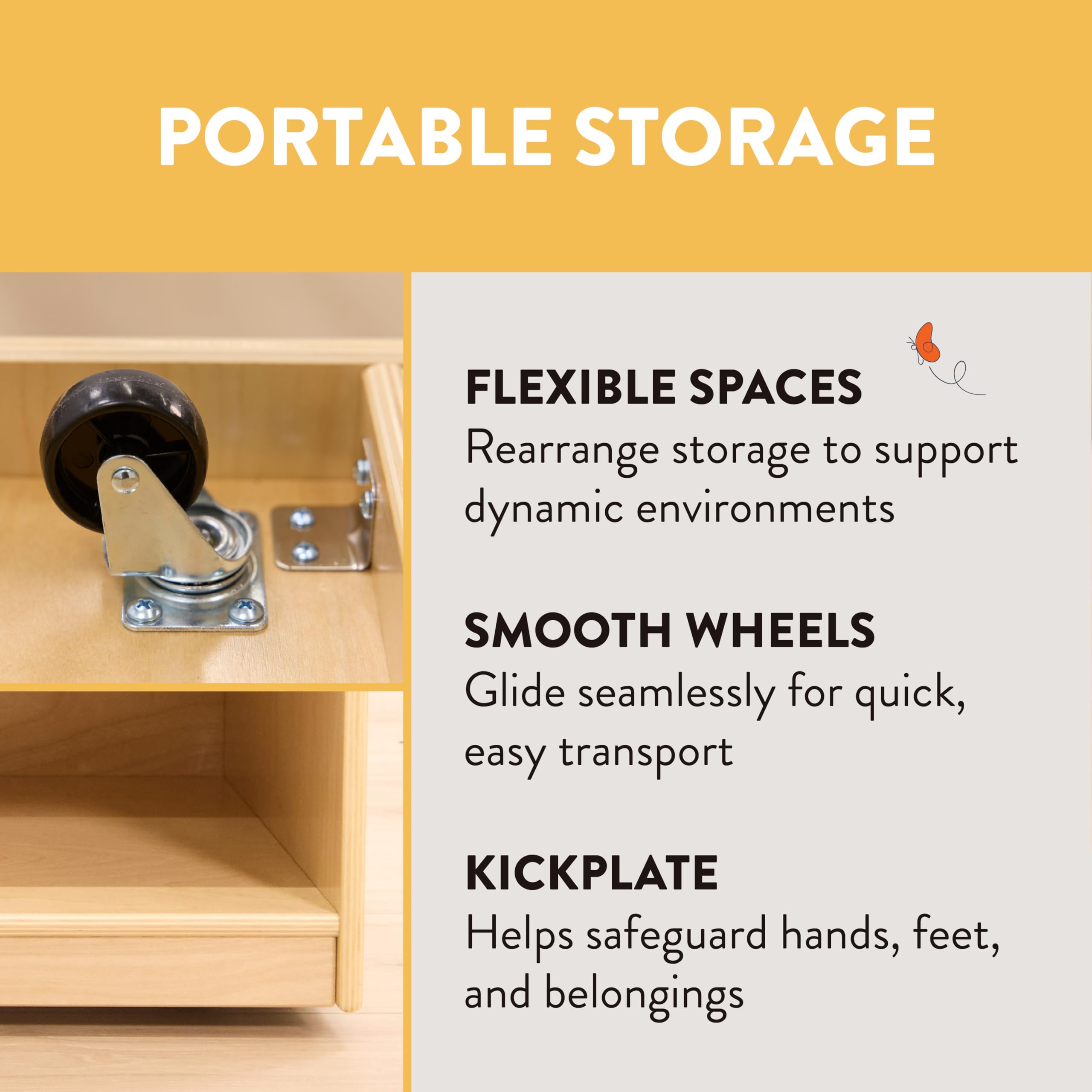 Back2School Express cabinet in classroom setup for versatile centers