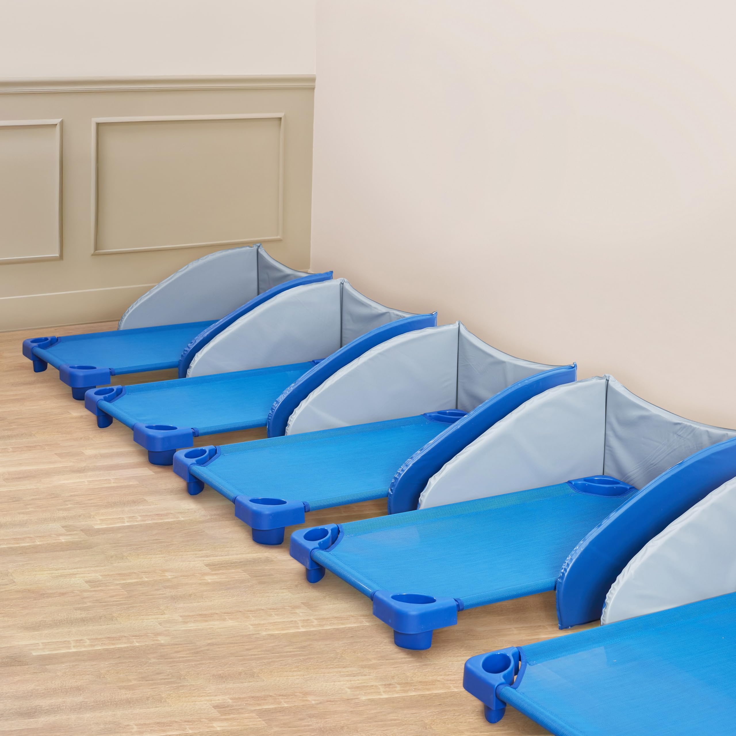 Back2School Express NapNest in-use during nap time supports personal space.