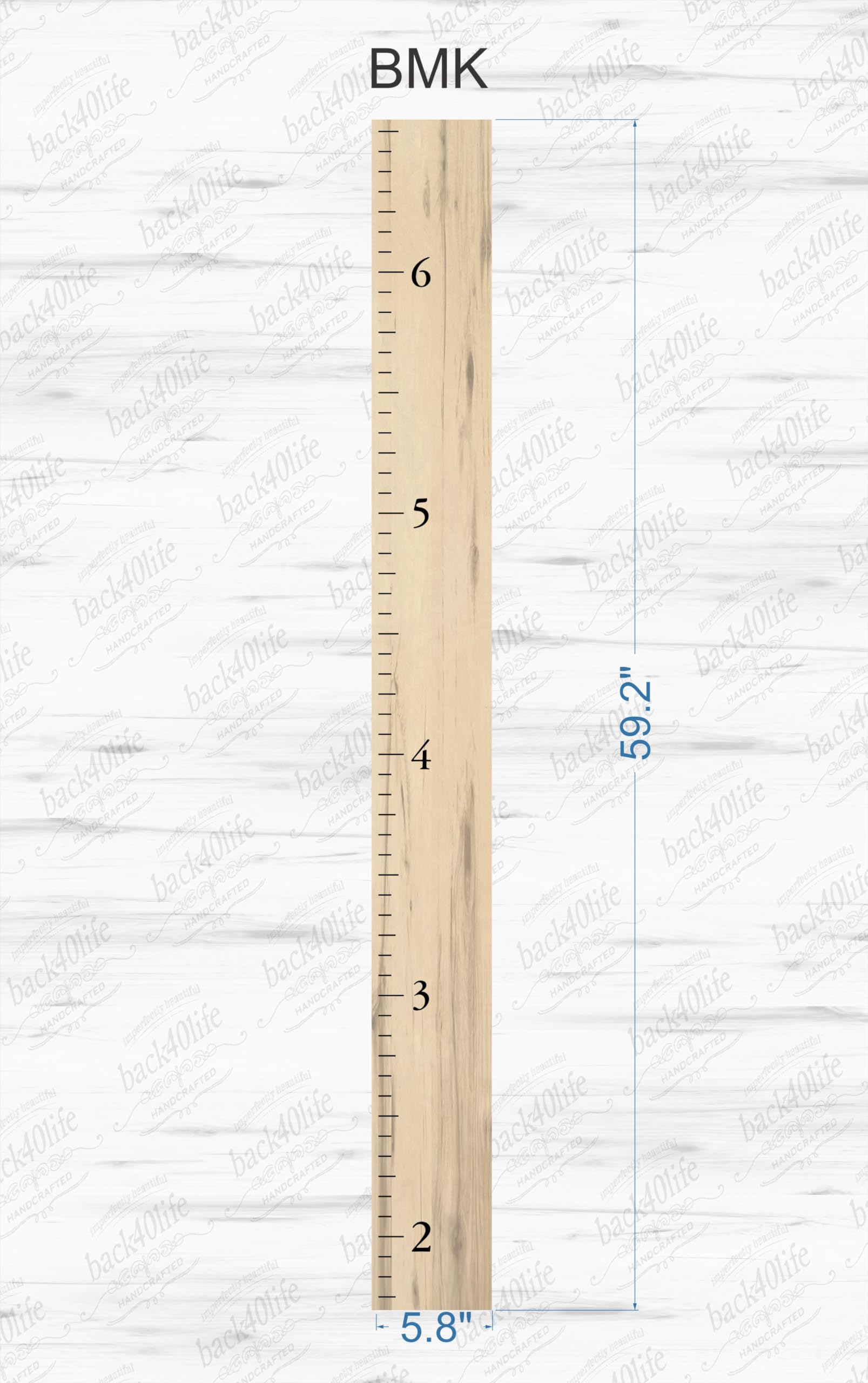 Back40Life BMK growth chart close up reveals Baltic Birch ply texture