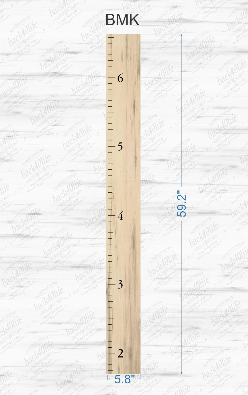 Back40Life BMK growth chart close up reveals Baltic Birch ply texture
