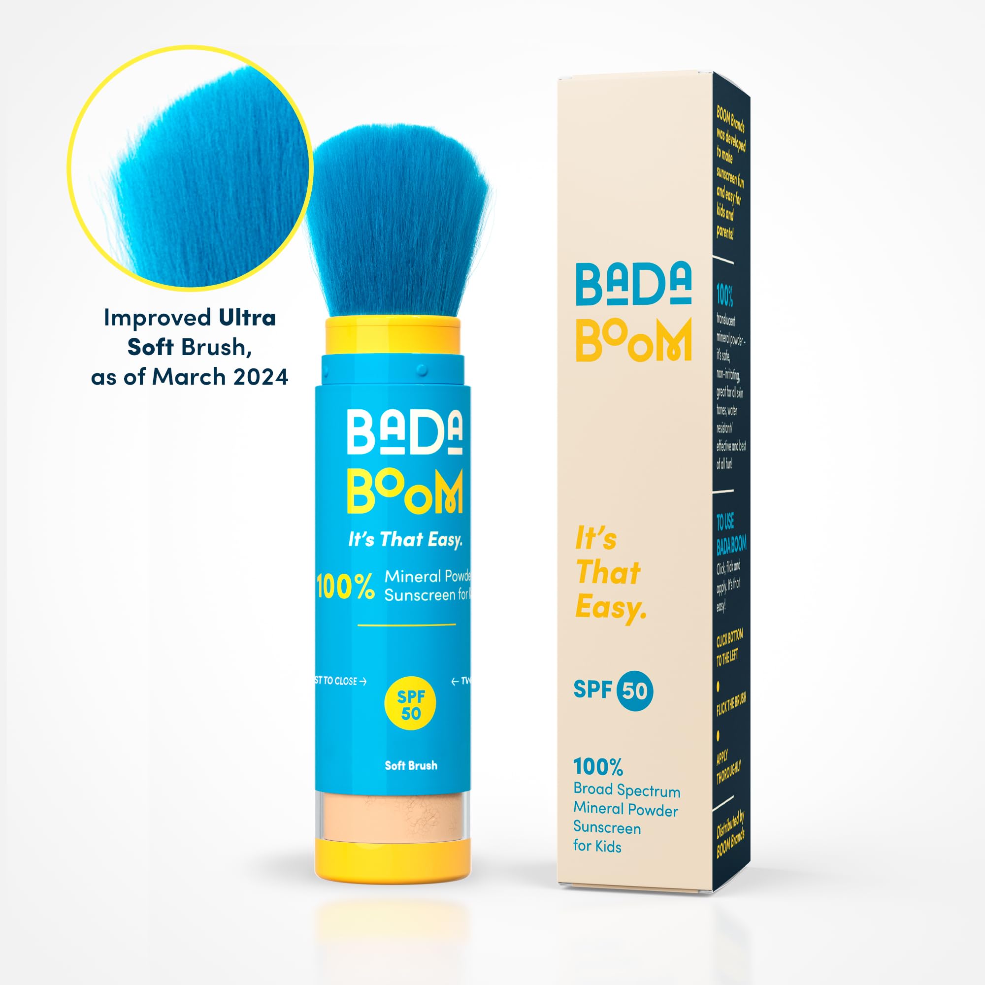 Bada Boom fragrance-free translucent sunscreen blends with all skin tones.