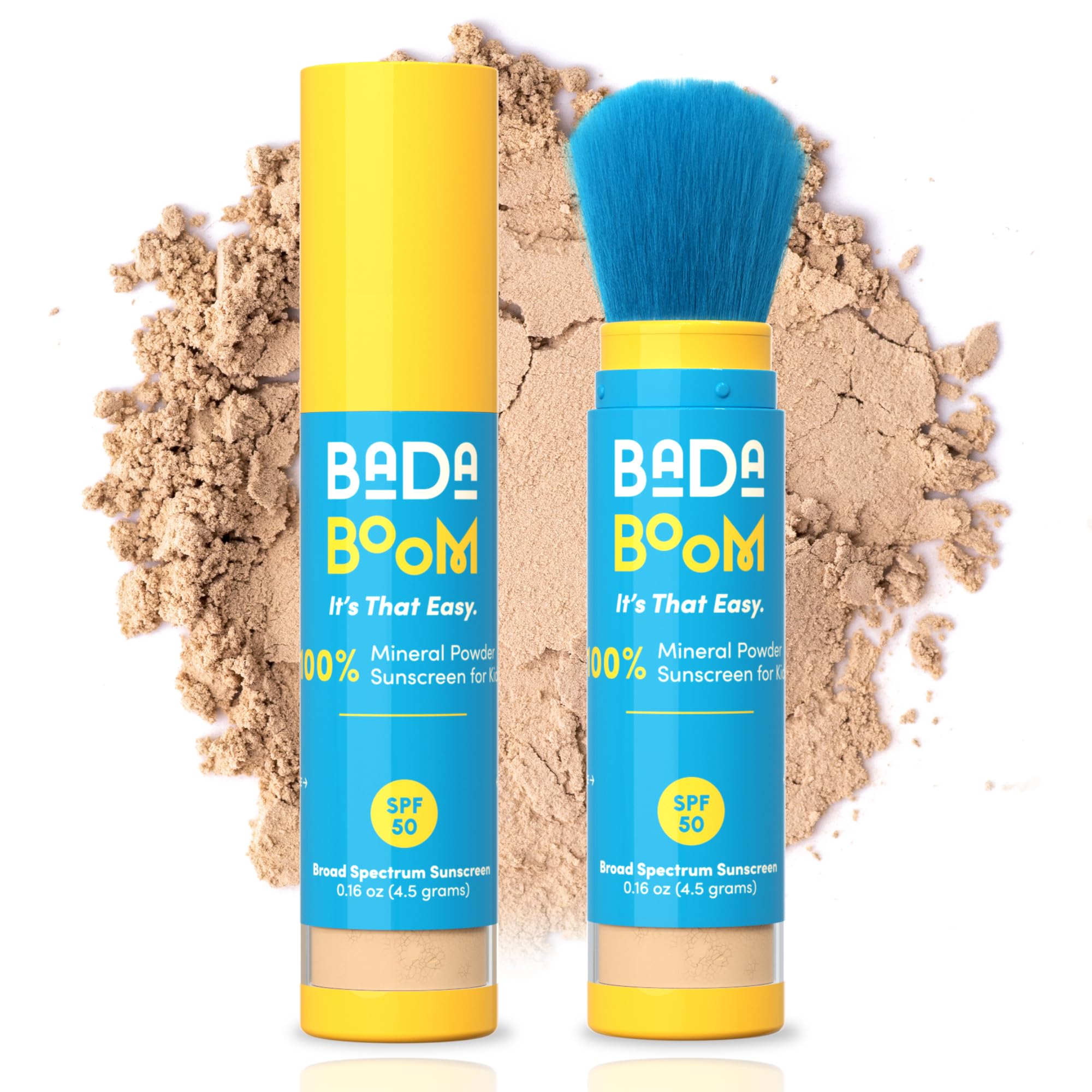 Bada Boom quick sun protection with easy-to-use brush-on sunscreen.