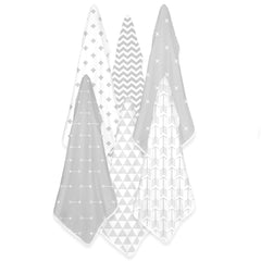 BaeBae Goods six-pack swaddle blankets highlight soft cotton for gentle baby touch.