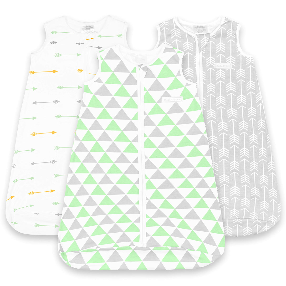 Baebae Goods baby sleep sack front view with cozy cotton fabric for naps