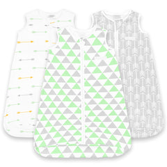 Baebae Goods baby sleep sack front view with cozy cotton fabric for naps