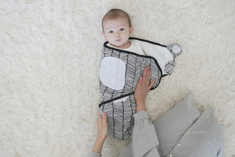 Baebae Goods swaddle wrap packaged for nursery storage