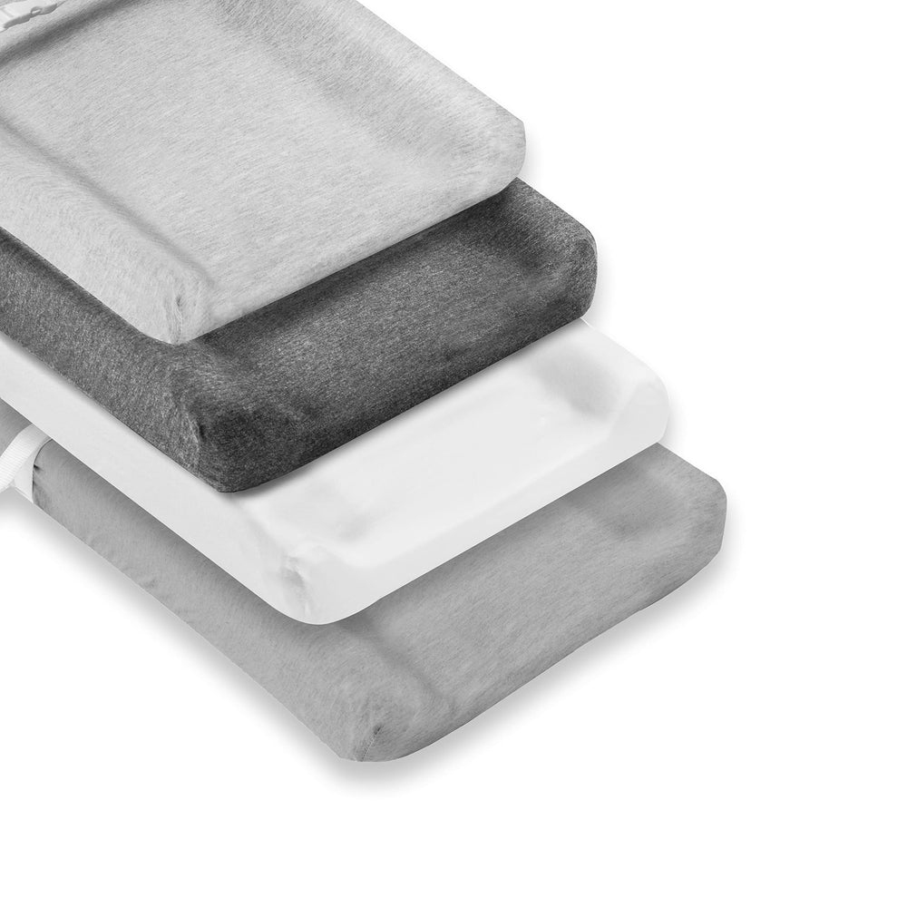 Baebae Goods cover with elastic edges provides a snug fit on most changing mats.