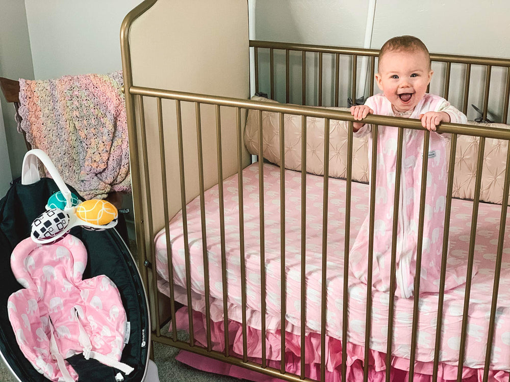 BaeBae Goods soft cushioned plush insert keeps baby cozy in seats and swings.