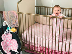 BaeBae Goods soft cushioned plush insert keeps baby cozy in seats and swings.