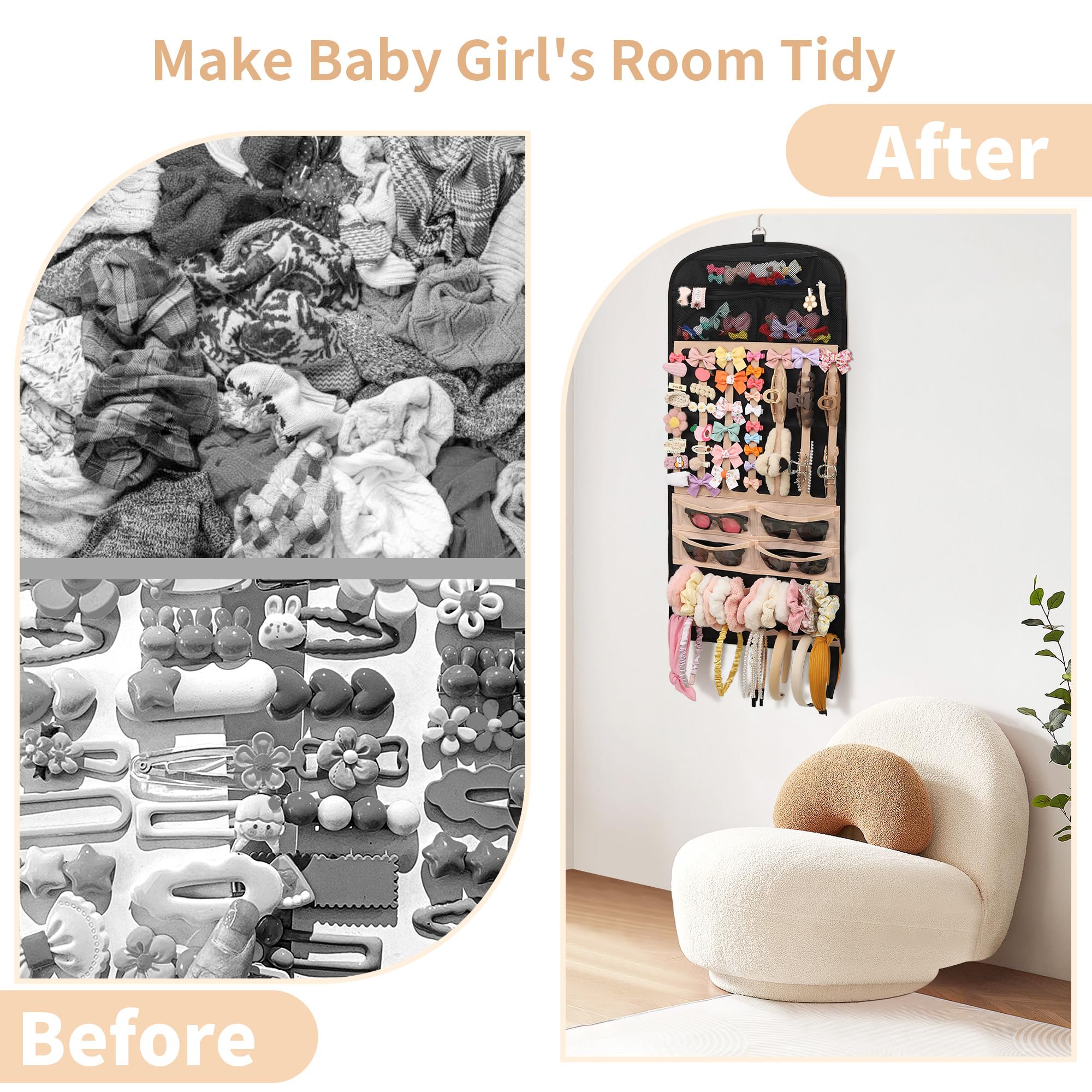 Bagmoly mesh bag storage keeps small items neatly together.