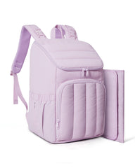 bagsmart diaper bag backpack showing wide-open design for quick access