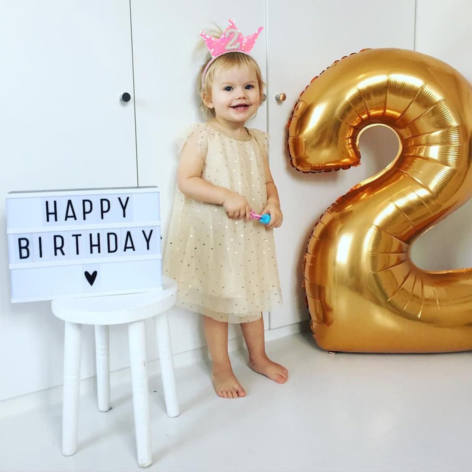 BAHABY gift-ready pink crown headband makes a charming present.