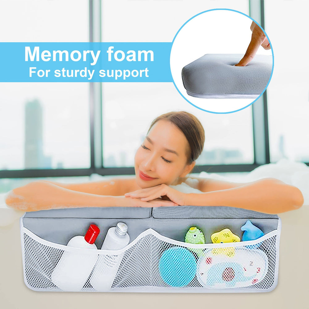 BaHoki Essentials elbow rest pad in tub for comfortable bathing posture