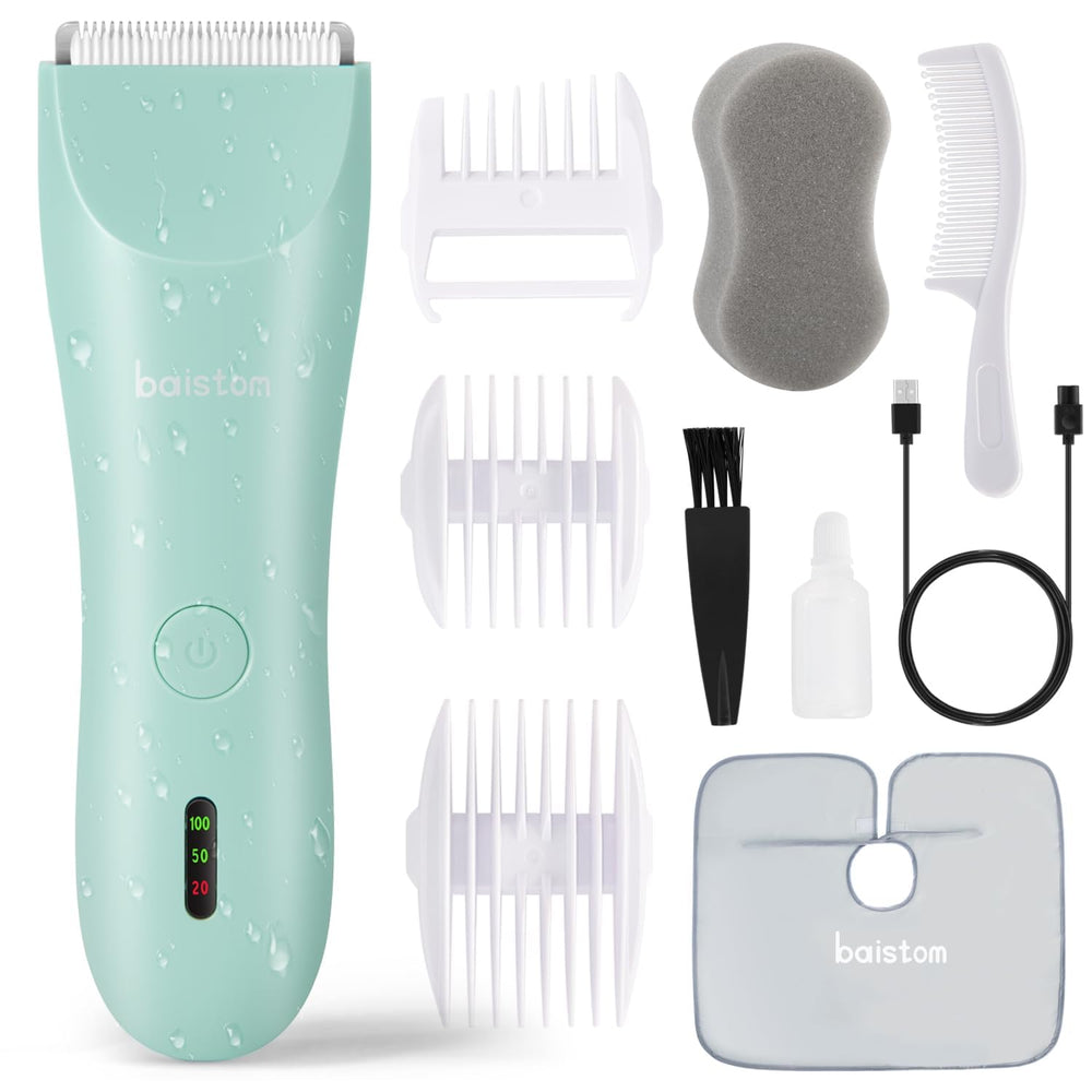 Baistom baby hair clippers with quiet operation for peaceful grooming sessions.