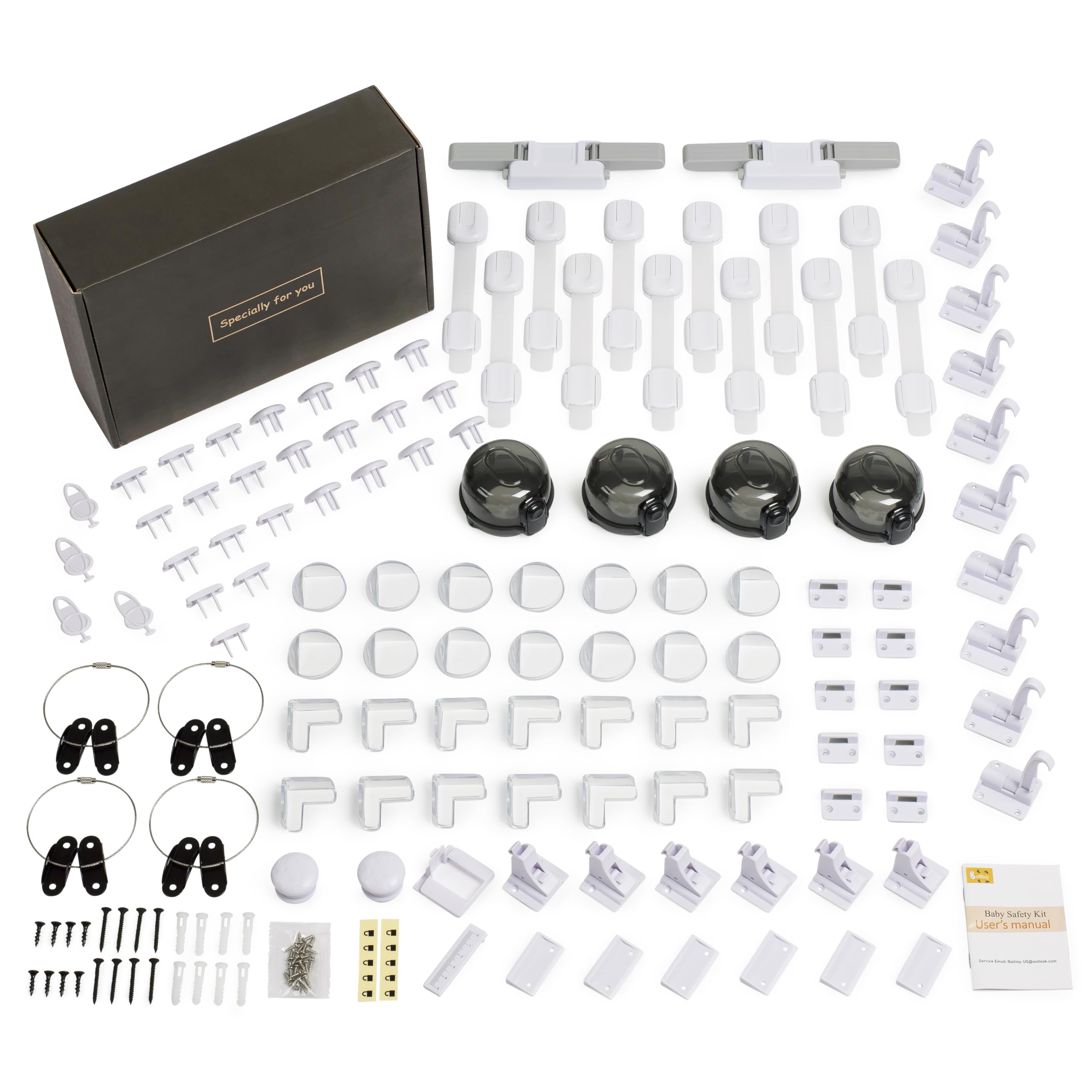 Baitiny magnetic cabinet locks with keys for safer cabinets and drawers