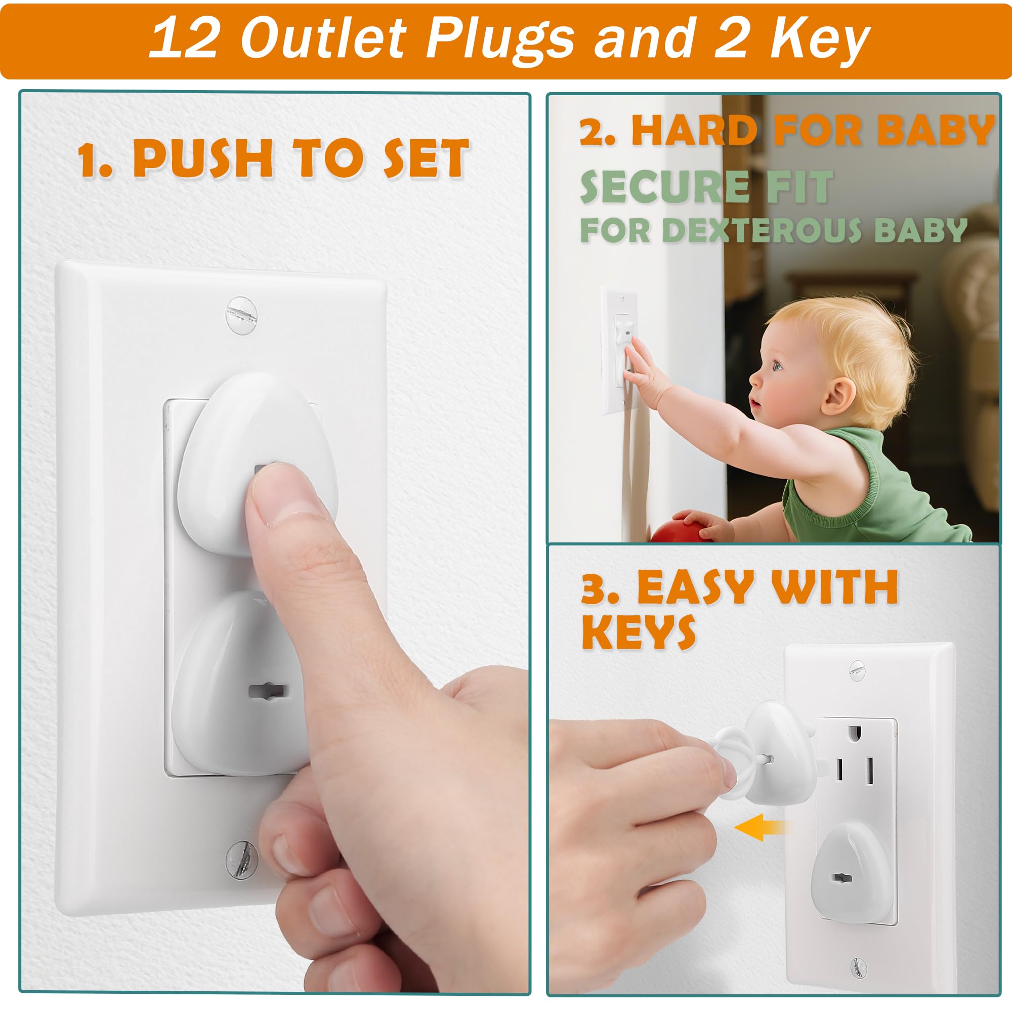 Baitiny outlet covers 14 show plugs protected from curious toddlers.