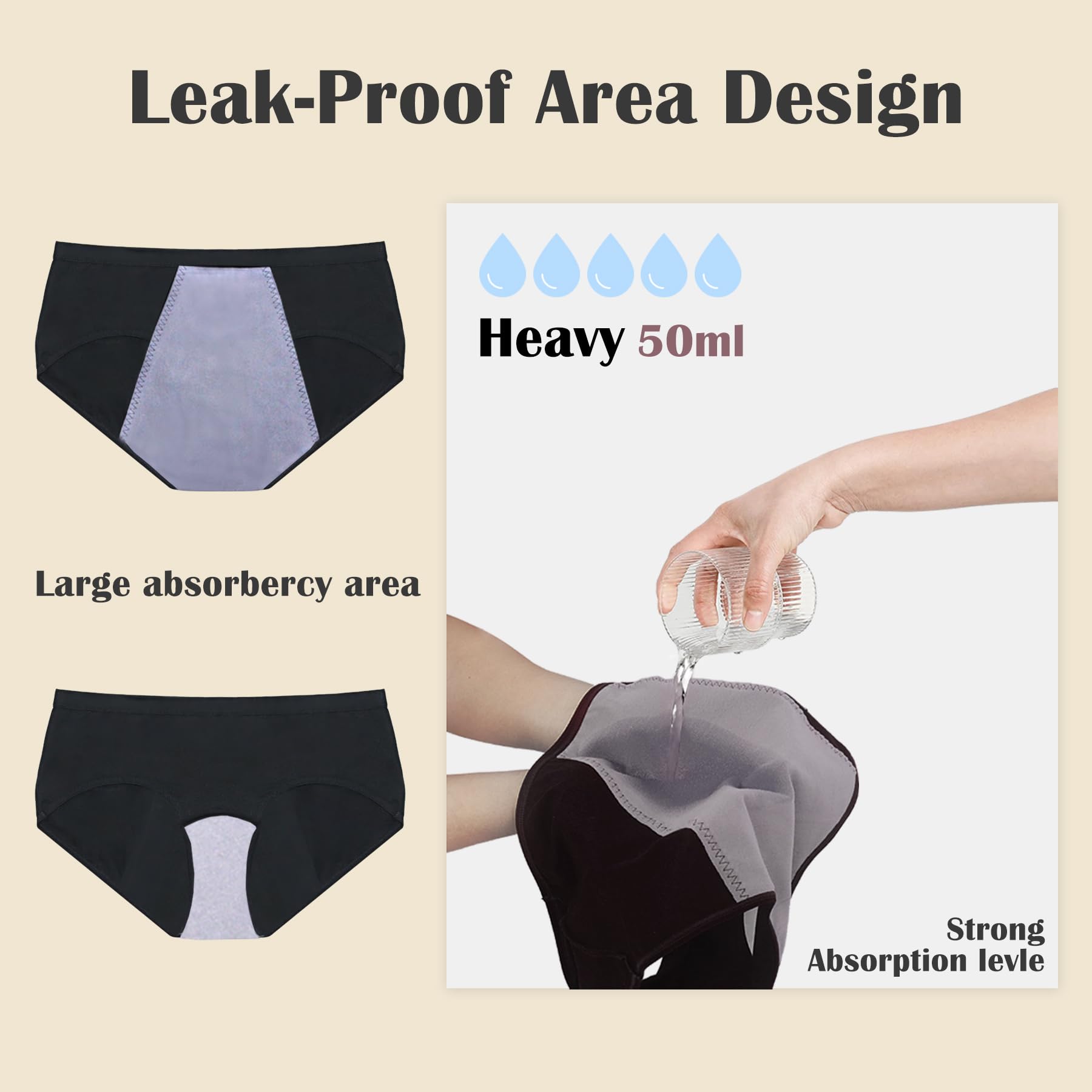 BAJISA washable and reusable underwear emphasizes durability and eco friendliness