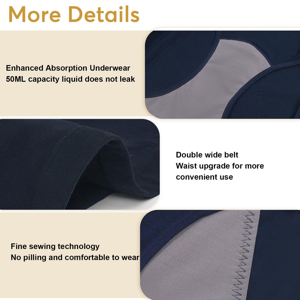 BAJISA reusable underwear; machine washable and durable over time