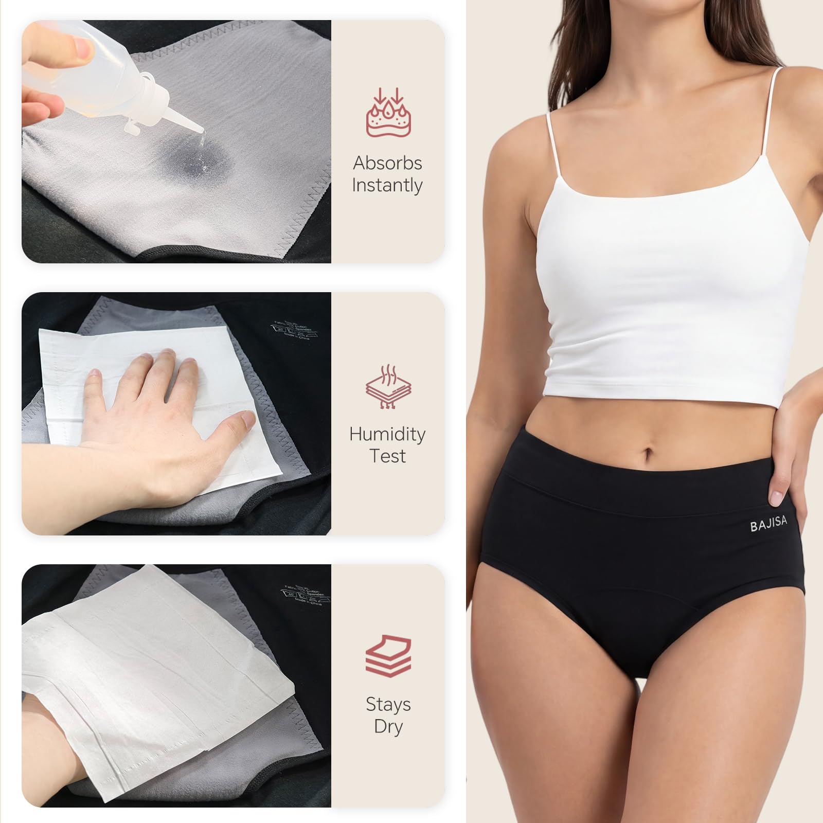 BAJISA overnight protection for nighttime use.