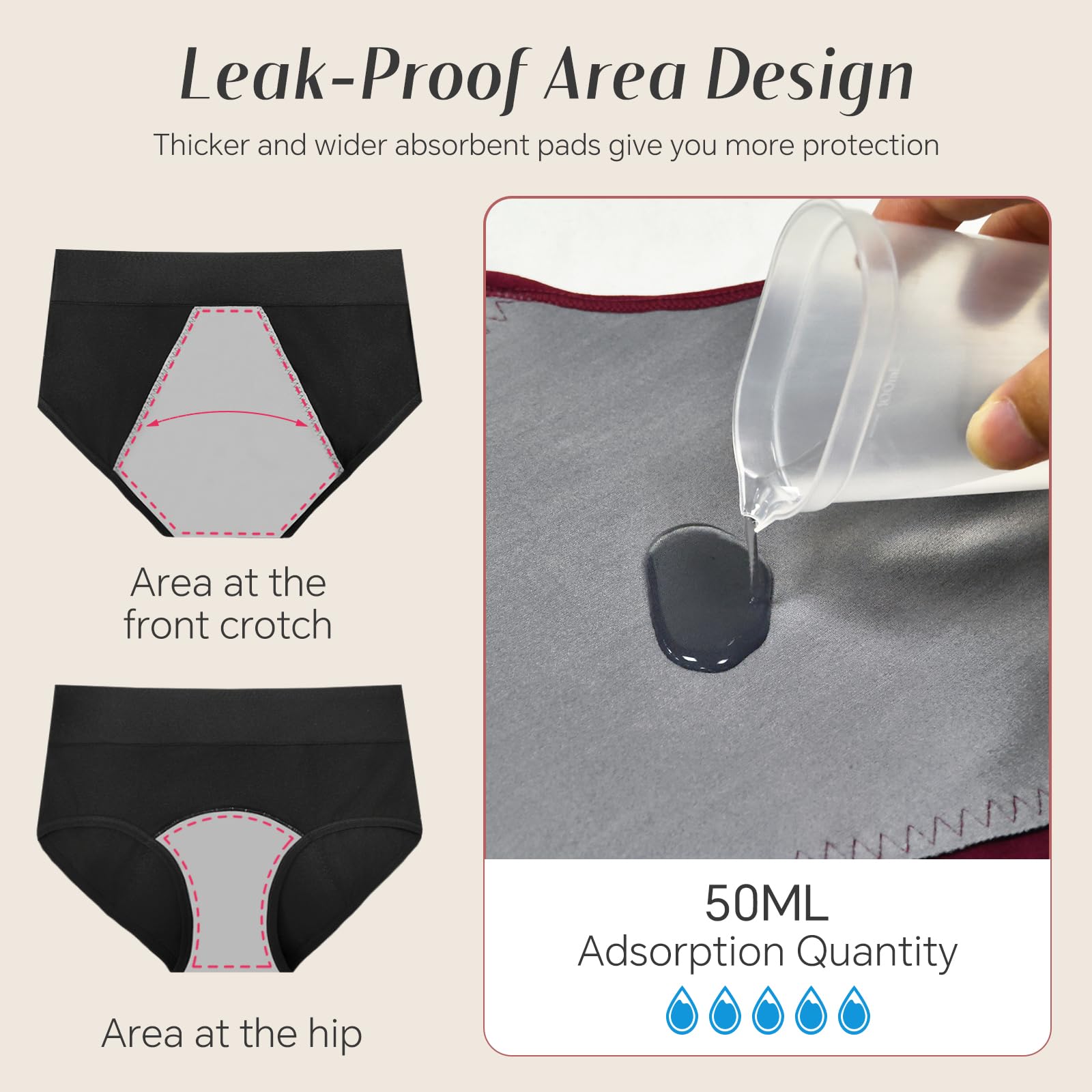 BAJISA washable underwear fabric texture signaling breathable material.