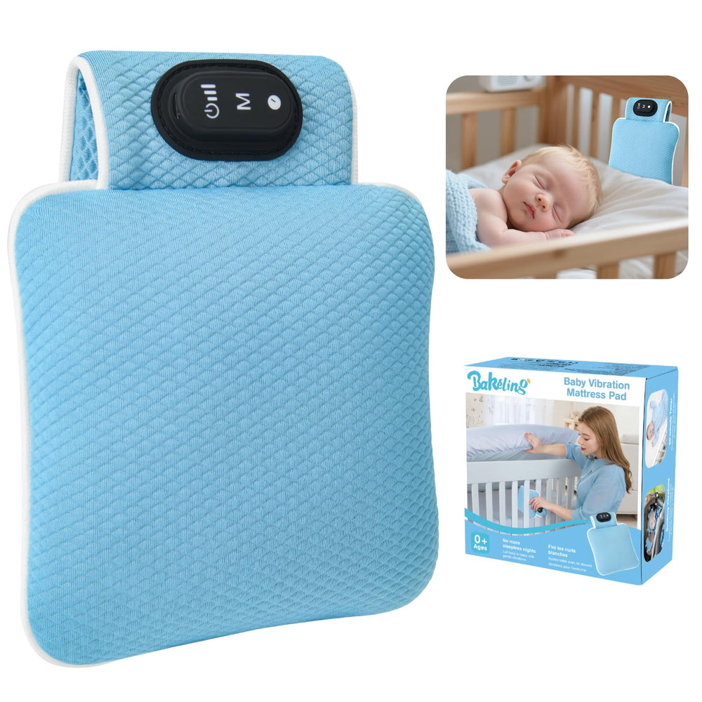 Bakeling baby vibrating soother in crib promotes gentle calming sleep