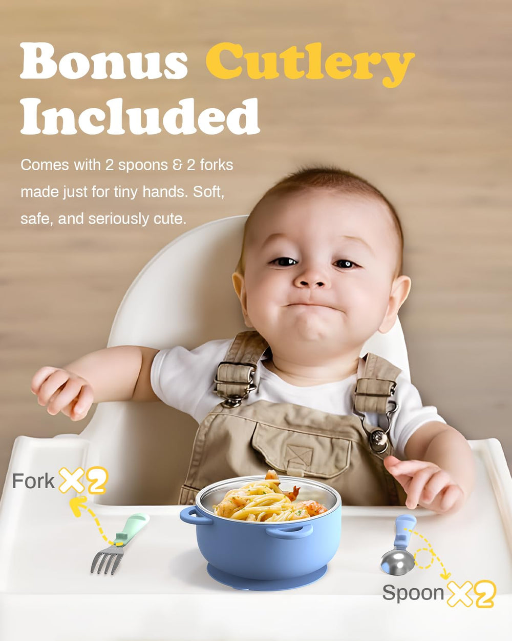 Bakpoco 270ml portion bowls ready for solids or baby-led weaning
