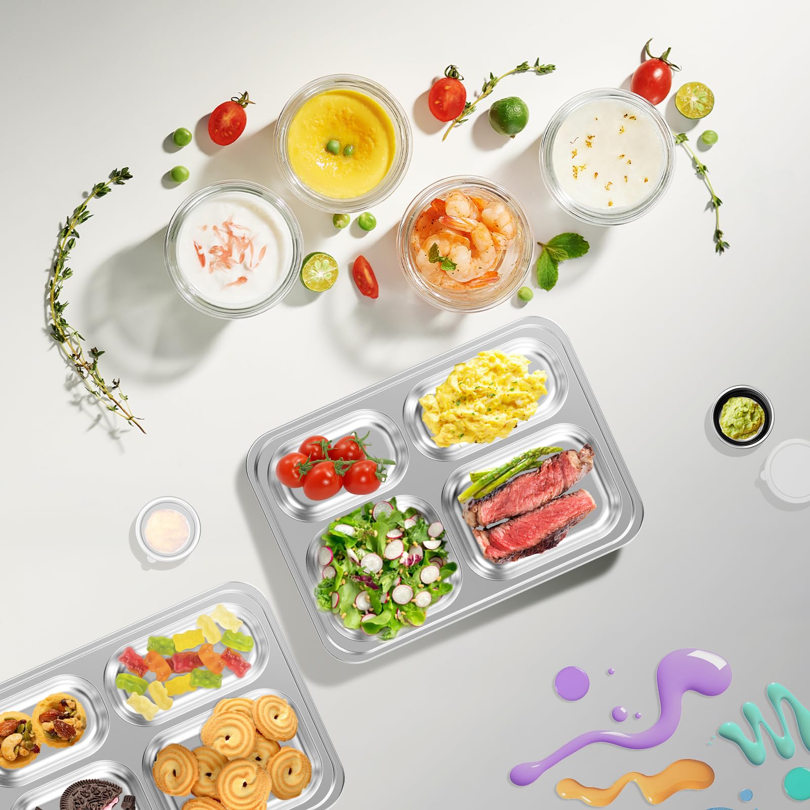 Bakpoco 304 stainless steel material is kid-friendly and durable.