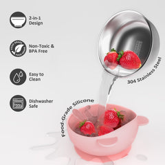 Bakpoco anti-scald silicone layer protects little hands.