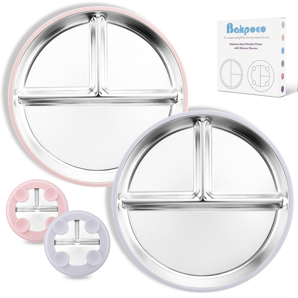 Bakpoco baby plate suction base demonstrates a strong grip on a smooth highchair tray.